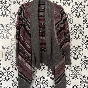 Open Front Sweater - Knit Pattern - Size Large